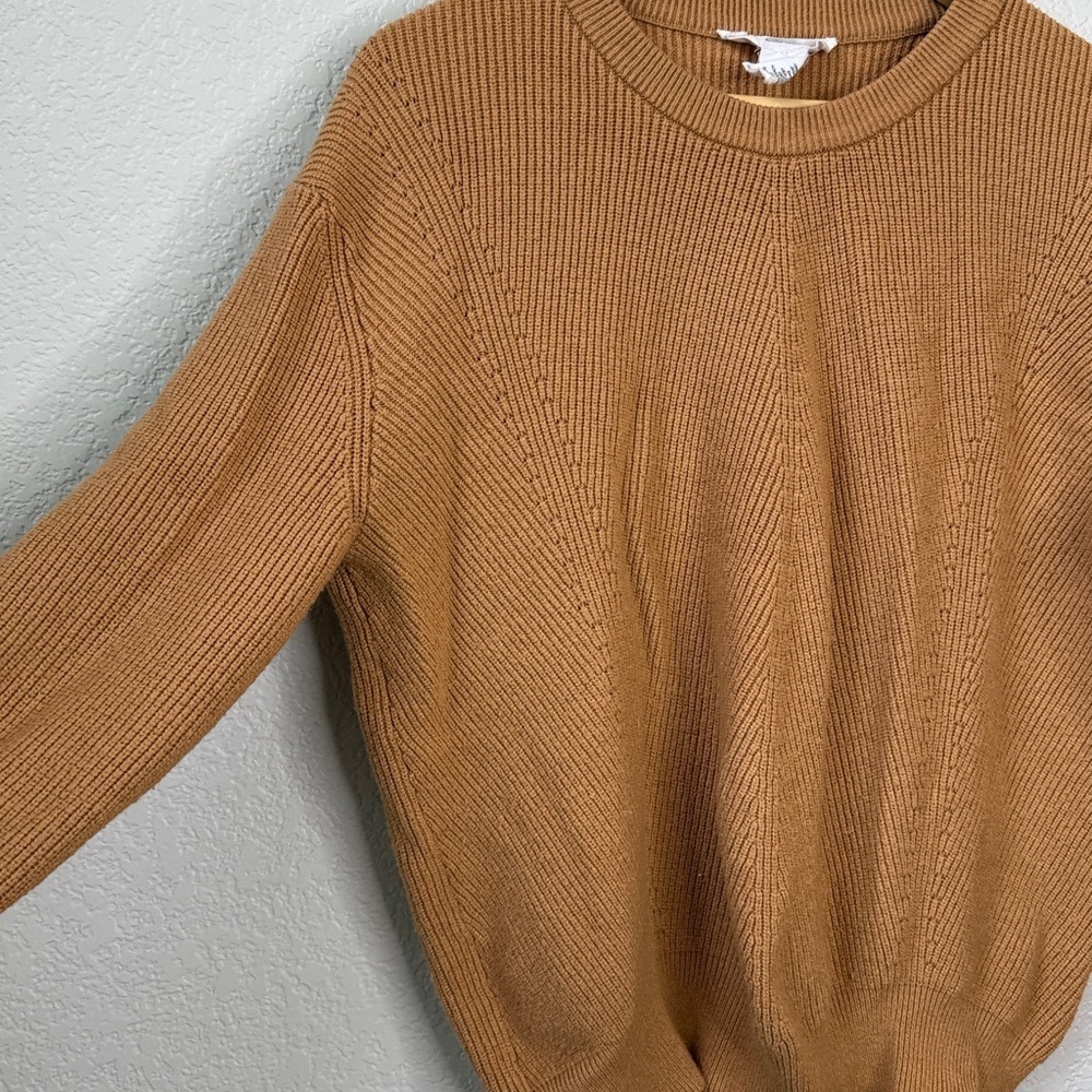 Workshop Republic Clothing Crewneck Knit Sweater Tan Brown size Large - Picture 2 of 10